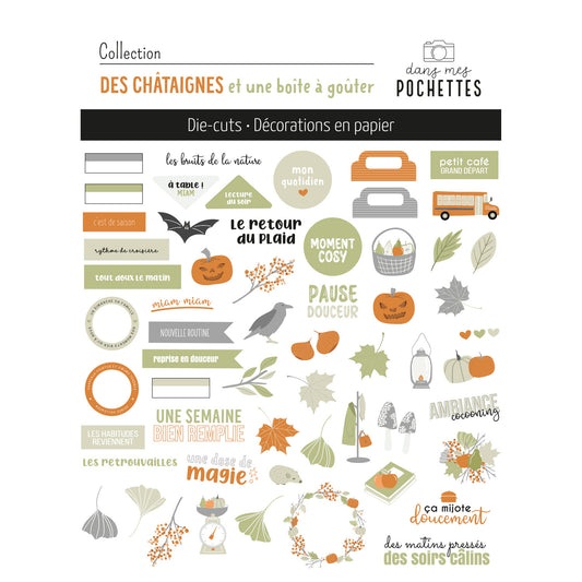 Die-cuts - Des châtaignes et une boîte à goûter