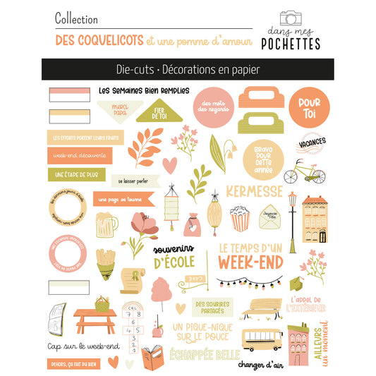 Die-cuts - Des coquelicots et une pomme d'amour