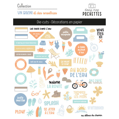 Die-cuts - Un bikini et des smoothies