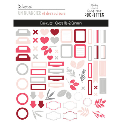 Die-cuts - Groseille & Carmin