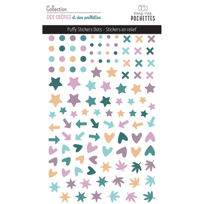 Stickers Puffy - Dots - Des crêpes et des paillettes