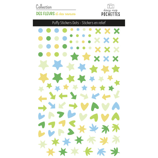 Stickers Puffy - Dots - Des fleurs et des saveurs