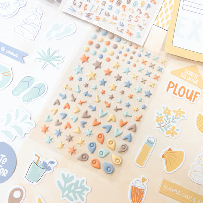 Stickers Puffy - Dots - Un bikini et des smoothies