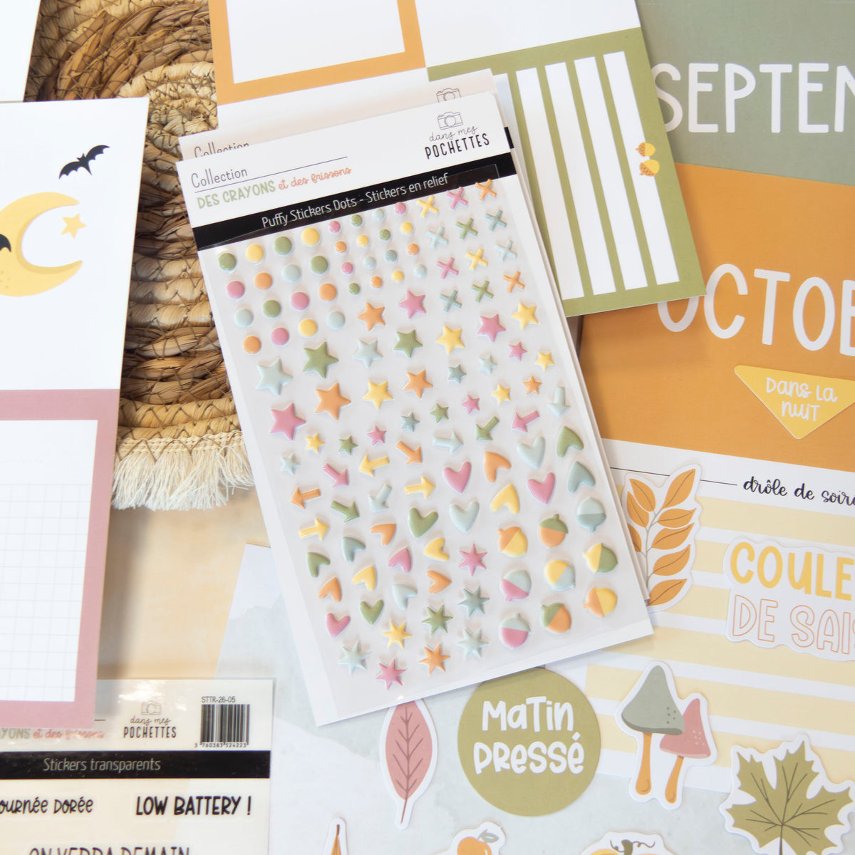 Stickers Puffy - Dots - Des crayons et des frissons