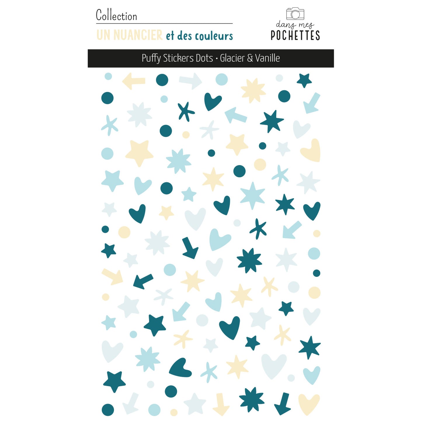 Stickers Puffy - Dots - Glacier & Vanille