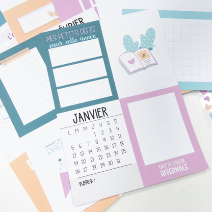 Papiers et cartes Mon Journal de l'année - Des crêpes et des paillettes