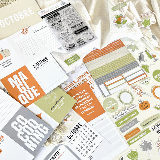 Kit Scrapbooking - Des châtaignes et une boîte à goûter