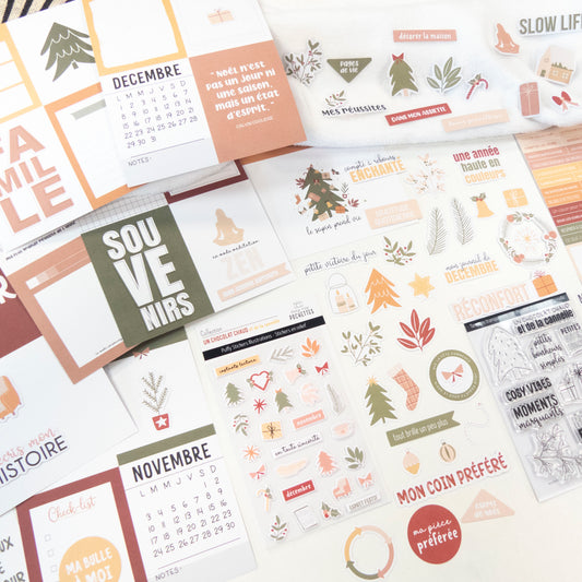 Kit Scrapbooking - Un chocolat chaud et de la cannelle