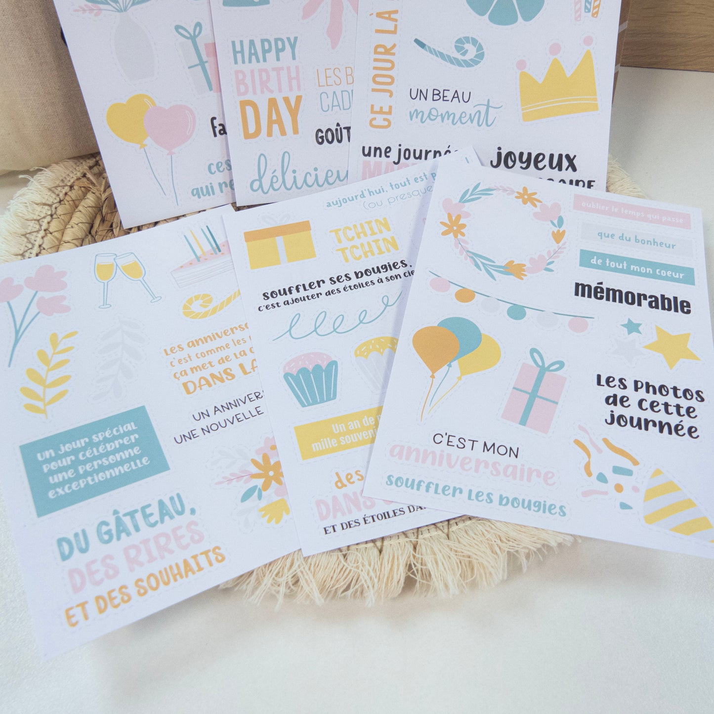 Assortiment de 6 planches à découper - Des rires et des bougies