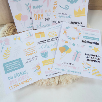 Assortiment de 6 planches à découper - Des rires et des bougies
