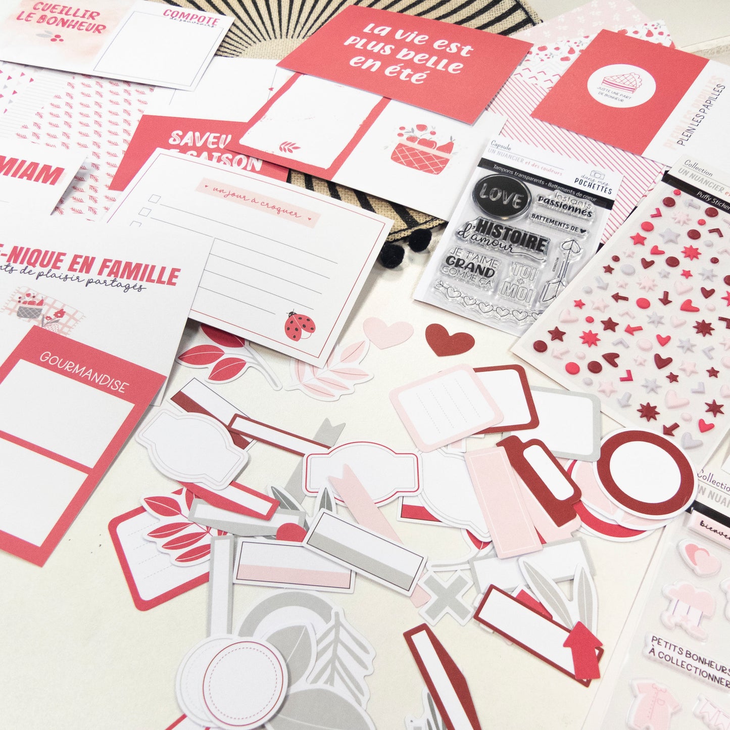 Die-cuts - Groseille & Carmin