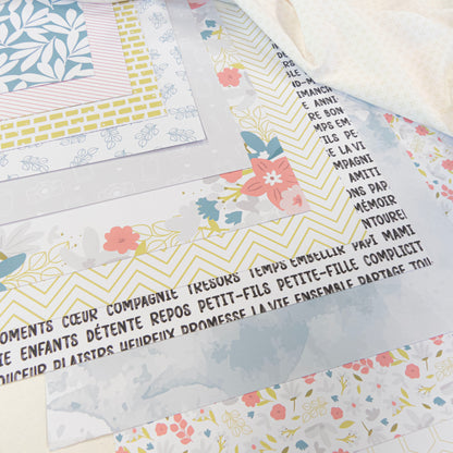 Collection de papiers de scrapbooking (30x30) - Des selfies et de la guimauve