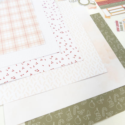 Collection de papiers de scrapbooking (30x30) - Un chocolat chaud et de la cannelle