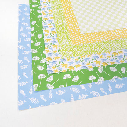 Collection de papiers de scrapbooking (30x30) - Des fleurs et des saveurs