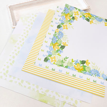 Collection de papiers de scrapbooking (30x30) - Des fleurs et des saveurs