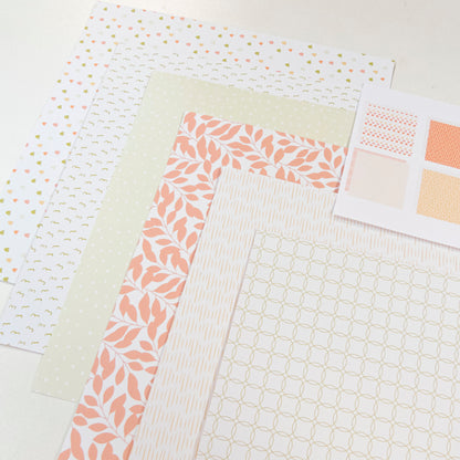 Papiers de scrapbooking imprimés - Des coquelicots et une pomme d'amour