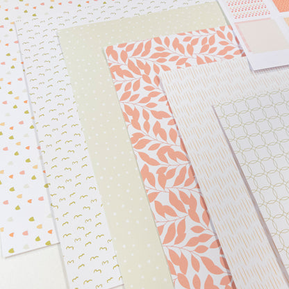 Papiers de scrapbooking imprimés - Des coquelicots et une pomme d'amour