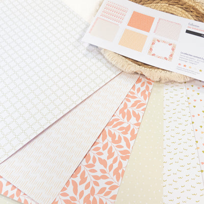 Papiers de scrapbooking imprimés - Des coquelicots et une pomme d'amour