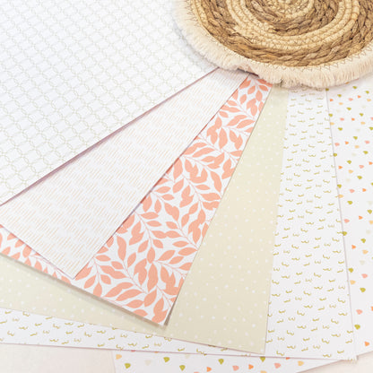 Papiers de scrapbooking imprimés - Des coquelicots et une pomme d'amour