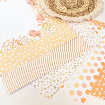Papiers de scrapbooking imprimés - Des coquelicots et une pomme d'amour