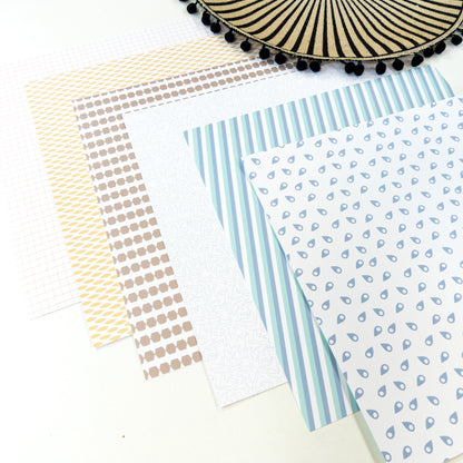 Papiers de scrapbooking imprimés - Un bikini et des smoothies