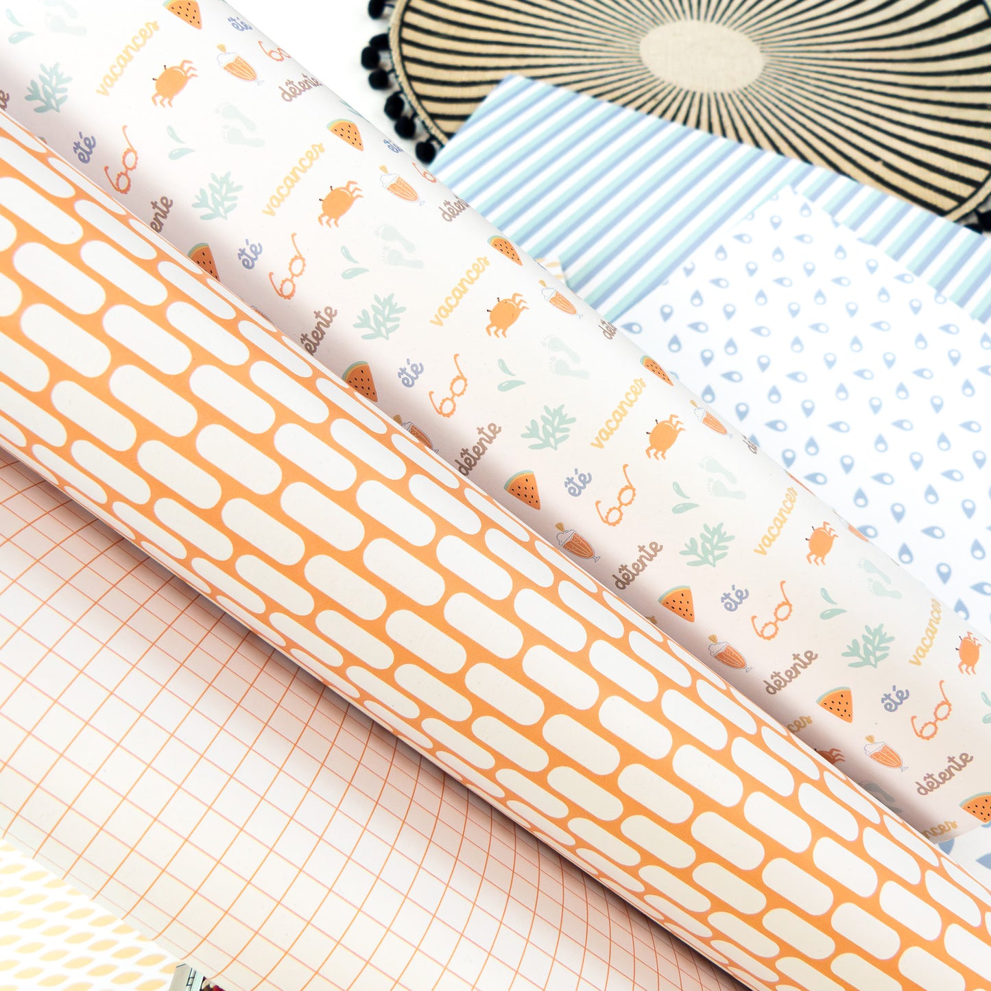 Papiers de scrapbooking imprimés - Un bikini et des smoothies