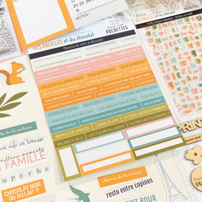 Planche de mots à découper - Des abeilles et du chocolat