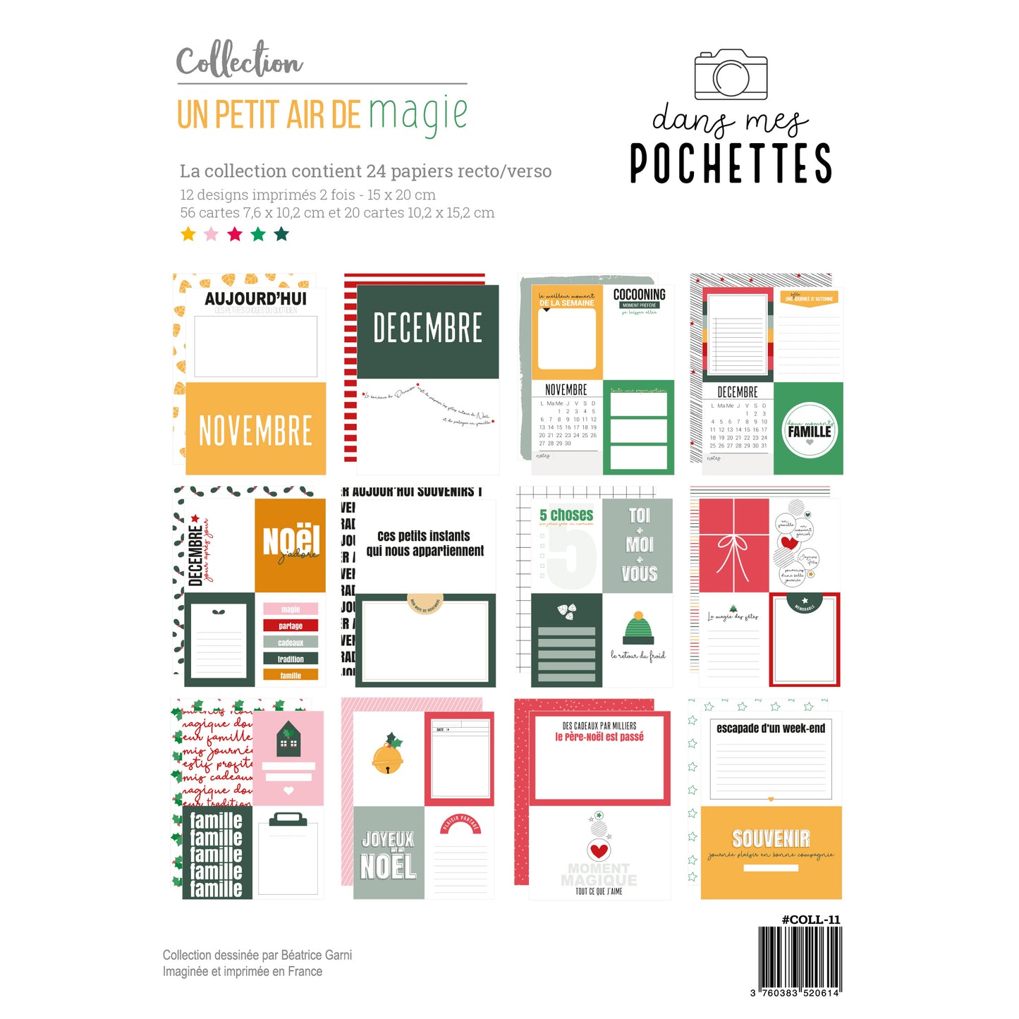 Papiers et cartes Mon Journal de l'année - Un petit air de magie