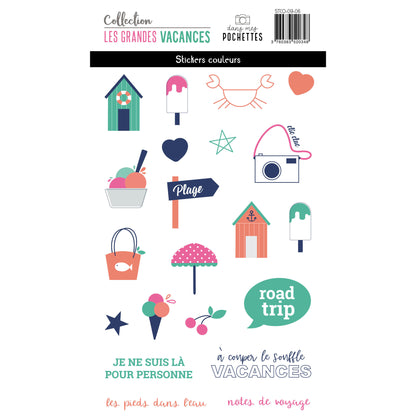 Stickers couleur - Les Grandes vacances