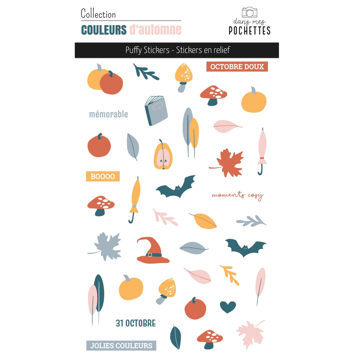 » Stickers Puffy - Couleurs d'automne (offert)