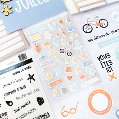 Stickers Puffy - Illustrations - Un bikini et des smoothies