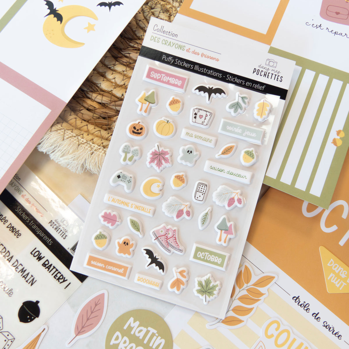 Stickers Puffy - Illustrations - Des crayons et des frissons