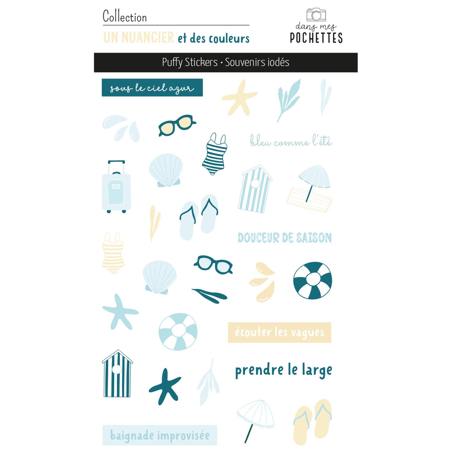 Stickers Puffy - Illustrations - Souvenirs iodés