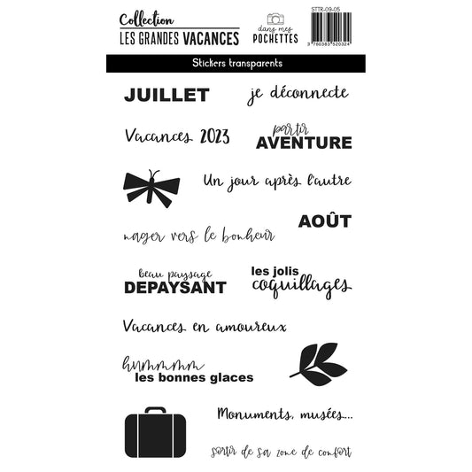 Stickers transparents - Les Grandes vacances