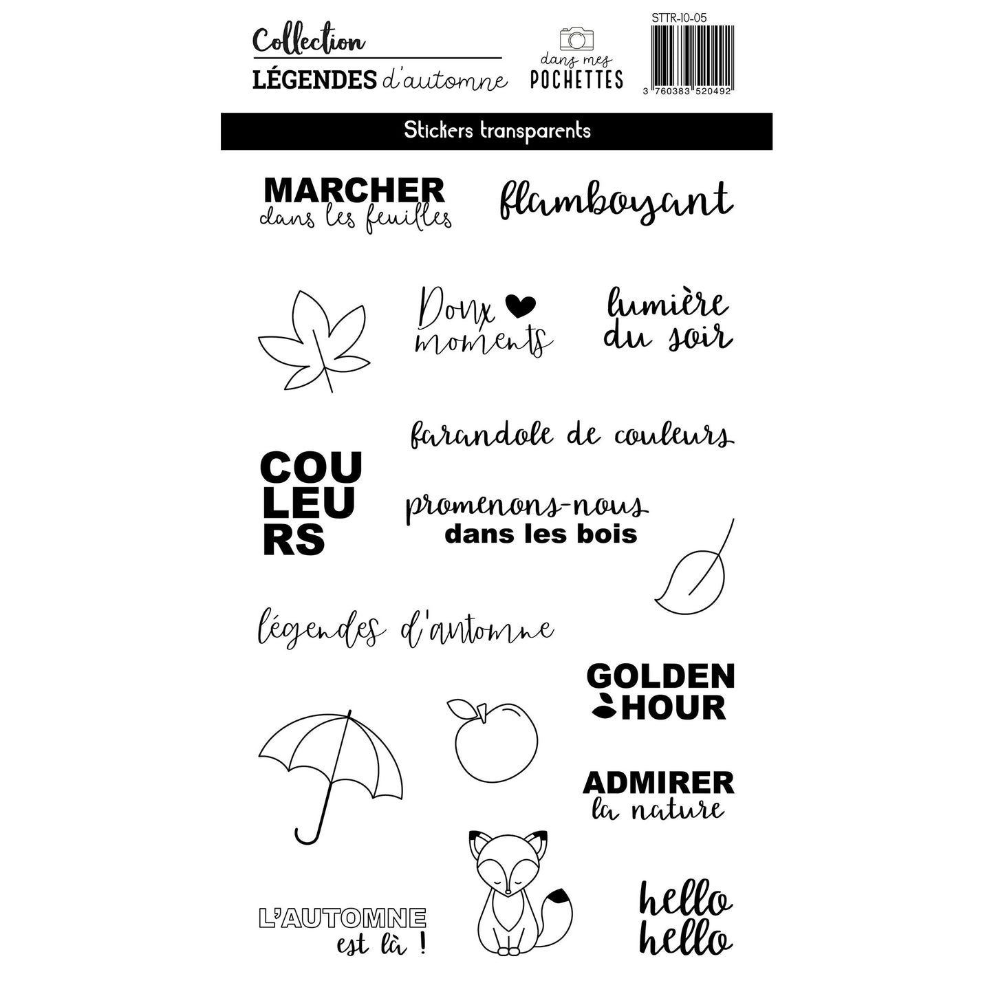 Stickers transparents - Légendes d'automne