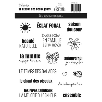 Stickers transparents - Le retour des beaux jours