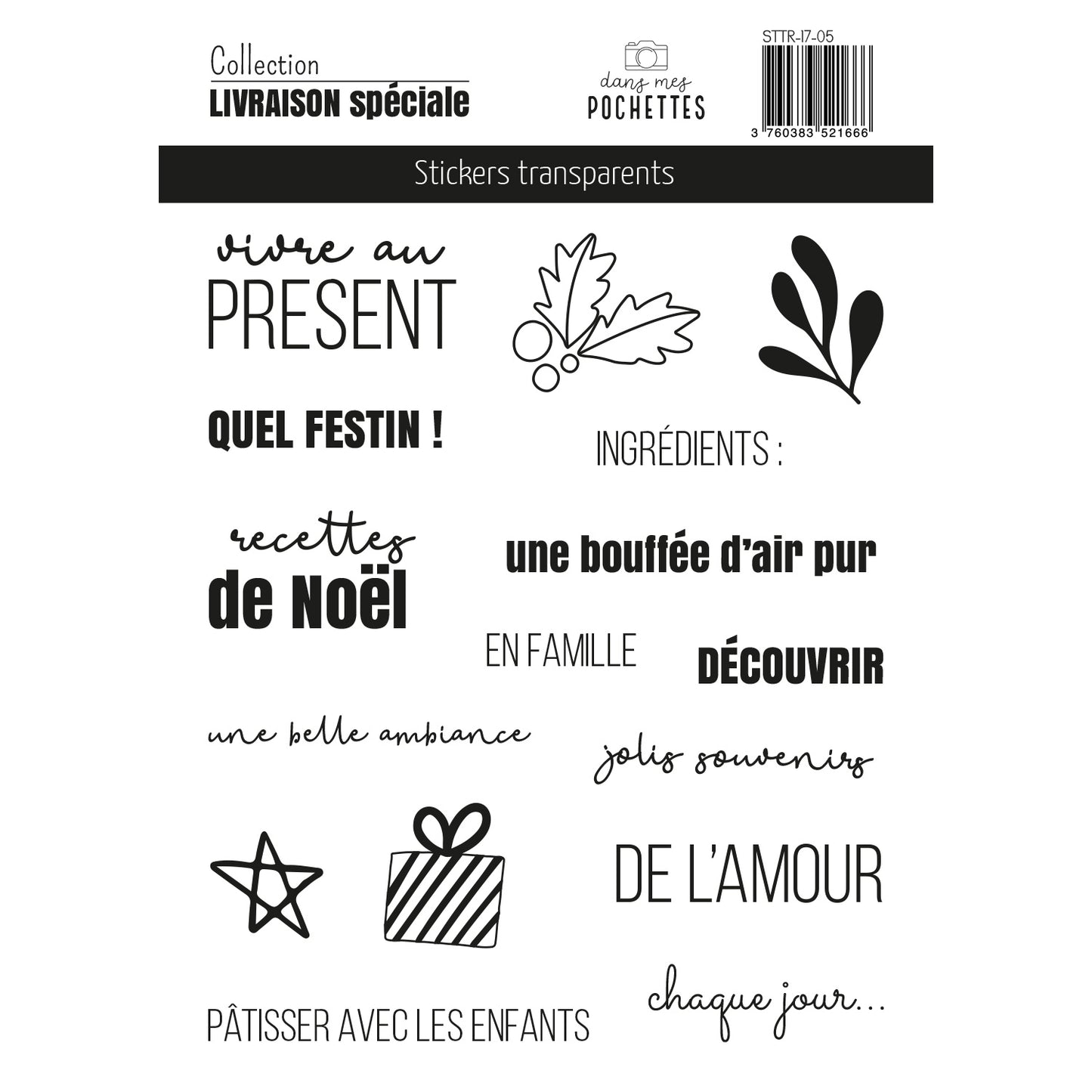 Stickers transparents - Livraison spéciale