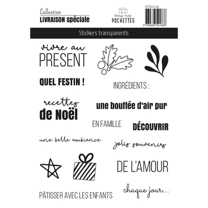 Stickers transparents - Livraison spéciale
