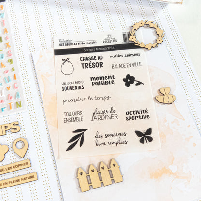 Stickers transparents - Des abeilles et du chocolat