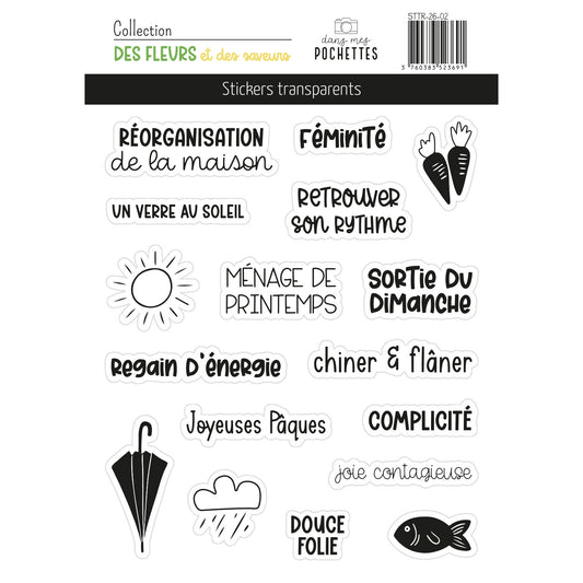 Stickers transparents - Des fleurs et des saveurs