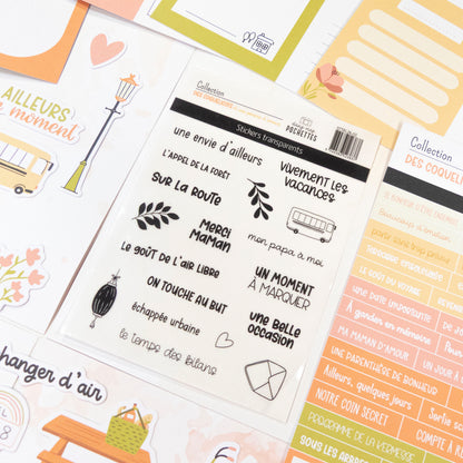 Stickers transparents - Des coquelicots et une pomme d'amour