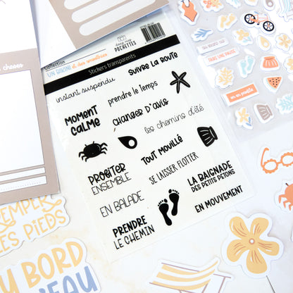 Stickers transparents - Un bikini et des smoothies