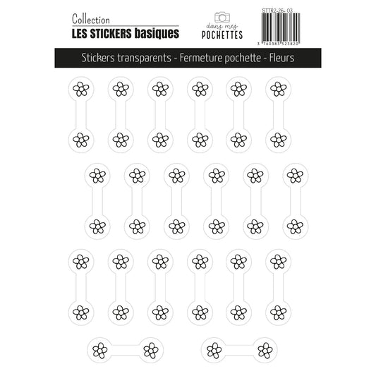 Stickers transparents - Fleurs - Des coquelicots et une pomme d'amour