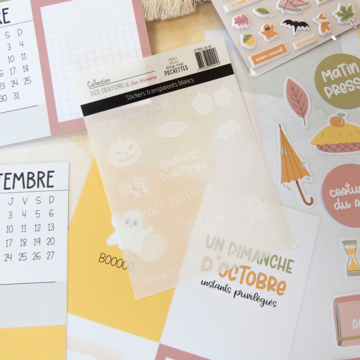 Stickers transparents blancs - Des crayons et des frissons