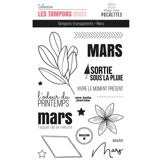 Planche de tampons clear - Mars
