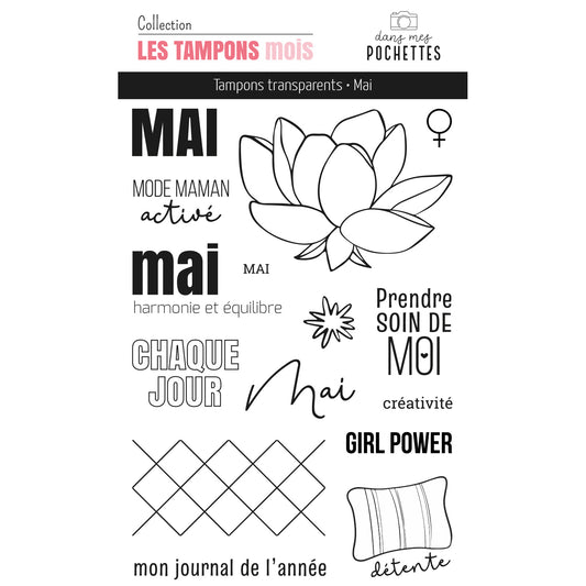 Planche de tampons clear - Mai