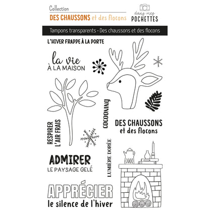 Planche de tampons clear - Des chaussons et des flocons