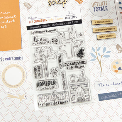 Planche de tampons clear - Des chaussons et des flocons