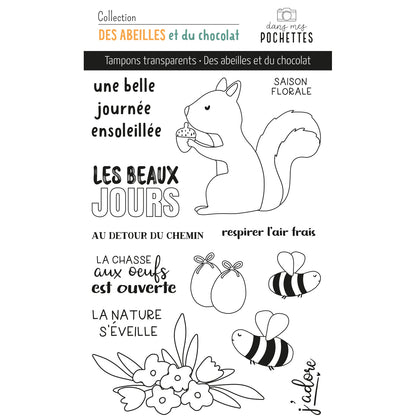 Planche de tampons clear - Des abeilles et du chocolat