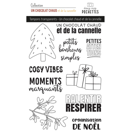 Planche de tampons clear - Un chocolat chaud et de la cannelle